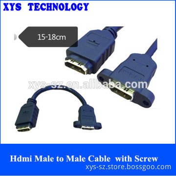 hdmi male to male cable with screw 1.4v